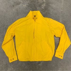 Vintage Steeplechase bright gold yellow zip up cotton lightweight jacket Sz S/M